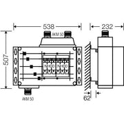 Hensel - Sicherungskasten Verteiler 2x3xNH 00 Mi AS 4142 125A 5-pol.Sch.250A