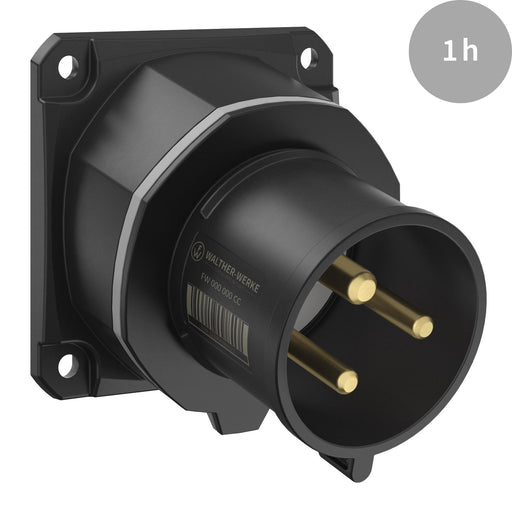Walther Werke - CEE-Gerätestecker (IEC 60309) CEE NEO Anbaugerätestecker FW733301CC schräg 32A 3P 1h