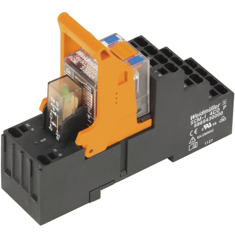 Weidmüller - Schaltrelais Relaiskoppler 24VDC 4W RCMKITP-I 24VDC 4CO − 10 Stück