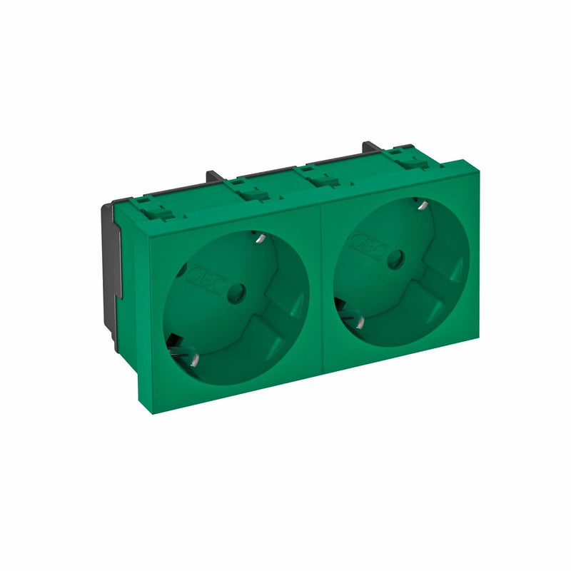 OBO Bettermann - Steckdose 33 Grad, 2-fach STD-D3S MZGN2 Schutzkontakt