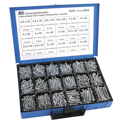 Dresselhaus - Sortimentskasten für Schrauben JD-Plus Uni.Schrauben-Sort 4499/000/06 8628 Pan-Head m.Kreuzs