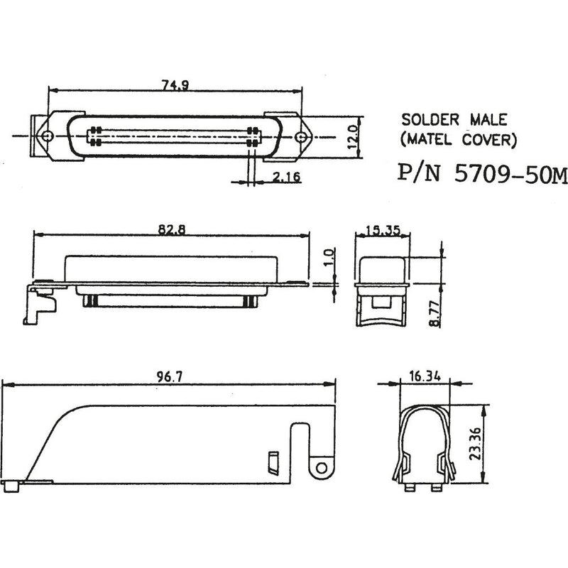 EFB-Elektronik - D-Sub-Steckverbinder Centronics-Stecker 34231.1 50p. 90G Octopuskbl