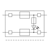 WAGO - Bauelementestecker Doppelsicherungsstecker 2003-911/1000-923 Leuchtanzeige,grau − 25 Stück
