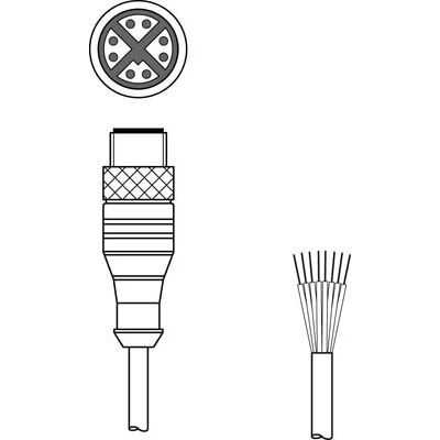 Leuze - Konfektioniertes Sensor-Aktor-Kabel Anschlussleitung KS GB-M12-8A-P7-300