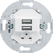 Berker - USB-Spannungsversorgung USB Ladesteckdose 230V 260219 2fach 3A polarweiß