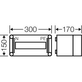 Hensel - Installationskleinverteiler Automatengehäuse Mi 1109 9TE − 1 Stück