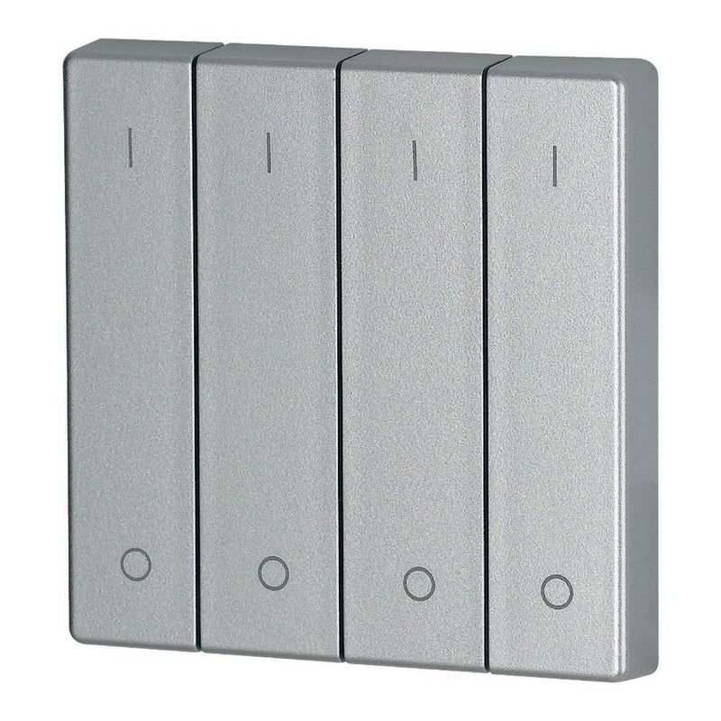 Eaton - Abdeckung/Bedienelement für Installationsschalterprogramme Wippe 4-fach CWIZ-04/13 I/0, silber