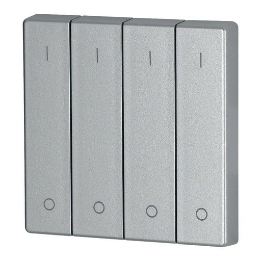 Eaton - Abdeckung/Bedienelement für Installationsschalterprogramme Wippe 4-fach CWIZ-04/13 I/0, silber − 1 Stück by Eaton
