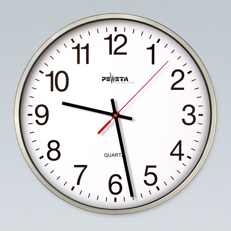 Peweta - Uhr Quarz-Batterie-Uhr 44.130.313 innen,1,5V,D=300mm