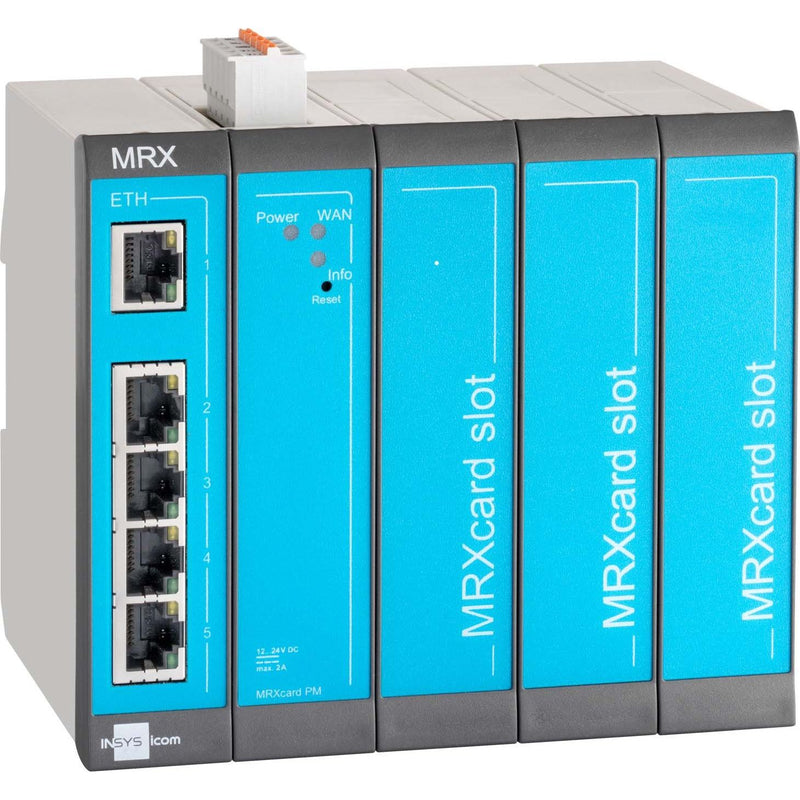 Insys - Netzwerk Router Industrierouter-LAN MRX5 LAN 1.0 5Ether-Ports 2Eing. − 1 Stück