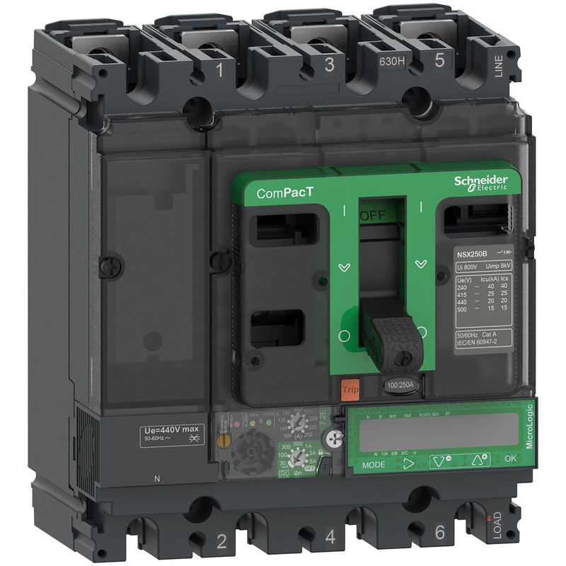 Schneider Electric - Leistungsschalter für Trafo-, Generator- und Anlagenschutz Kompaktleistungsschalter C10B47E100 ComPacT NSX100B 100A