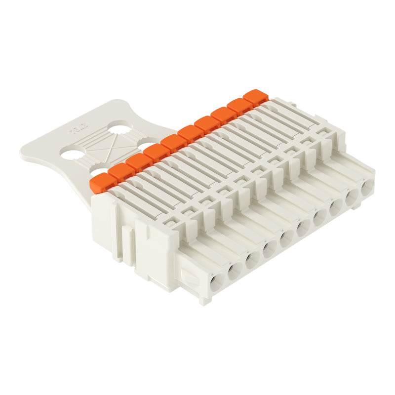 WAGO - Kabelsteckverbinder für Leiterplattensteckverbinder 1-Leiter-Federleiste 27341110327000300000 PushinCAGECLAMP,lgr − 50 Stück