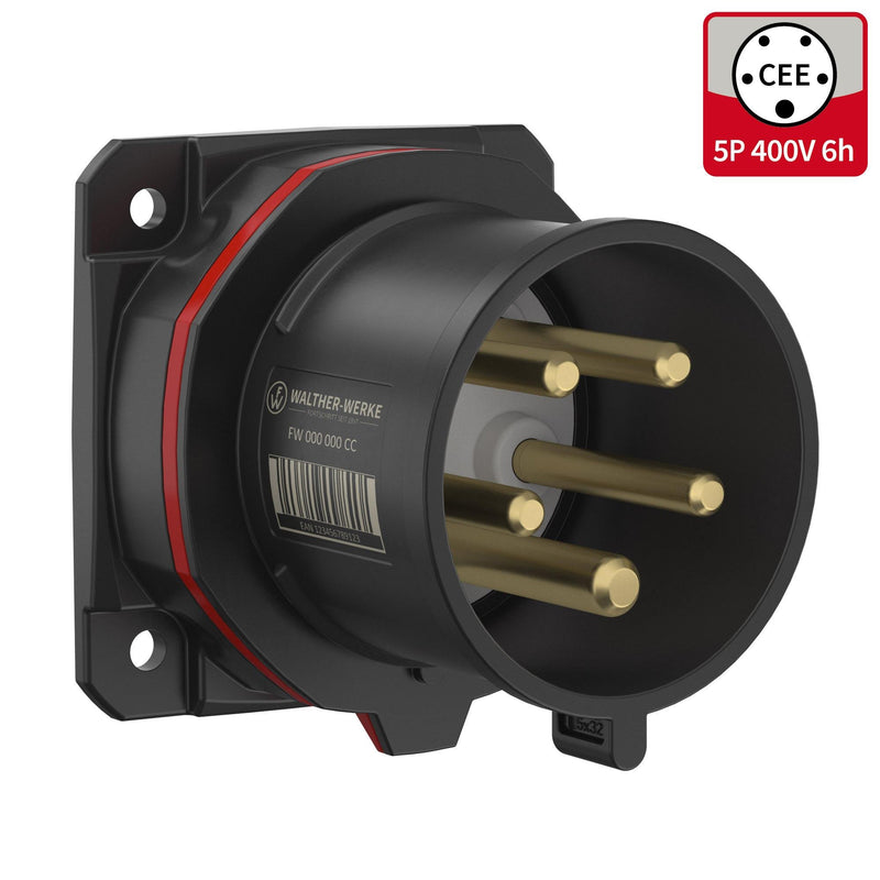 Walther Werke - CEE-Gerätestecker (IEC 60309) CEE NEO Anbaugerätestecker FW610506CC gerade 16A5P6h IP54
