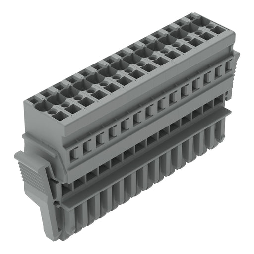 WAGO - Ein- und mehrpolige Klemmenleiste 1-Leiter-Federleiste 769-114/021-000 CAGE CLAMP,4mm²,grau − 10 Stück