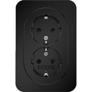 Berker - Steckdose Doppelsteckdose SCHUKO 47592045 R.1 schwarz glänzend