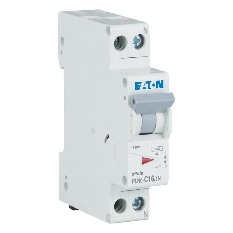 Eaton - Leitungsschutzschalter PLN6-C16/1N-DE 16A, 1p+N,Steckkl. C − 12 Stück
