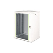 DIGITUS - Netzwerk-/Serverschrank 19" Wandschrank DN-19 16-U m. Glastür, RAL7035