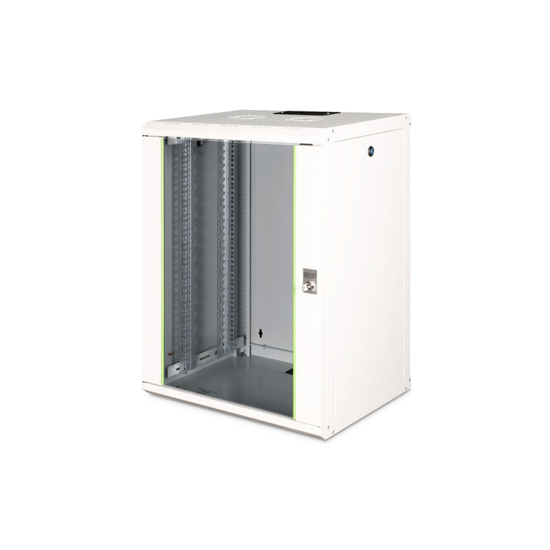 DIGITUS - Netzwerk-/Serverschrank 19" Wandschrank DN-19 16-U m. Glastür, RAL7035