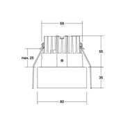 Brumberg Leuchten - Downlight/Strahler/Flutlicht LED-Einbaudownlight 500mA 12391173 3000K