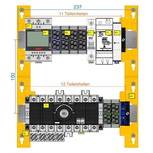 enwitec electronic - Zubehör/Ersatzteile für regenerative Energieerzeugung Quellenumschalter 10016117 TN(C)S/TN-S/TT-Netze