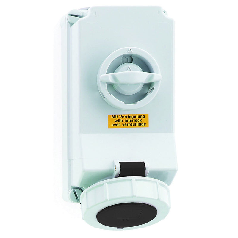 Bals Elektrotech - CEE-Steckdose abschaltbar, abgesichert (IEC 60309) Wandsteckdose abschaltbar 16065 verriegelt 16A 4p 5