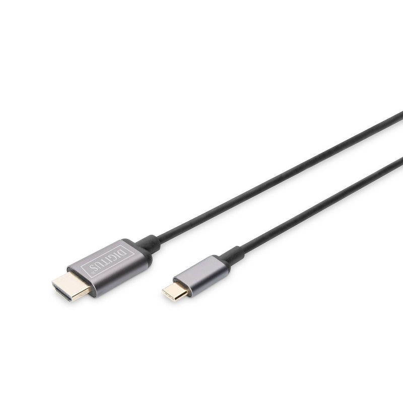 DIGITUS - Konfektioniertes A/V-Kabel Video-Adapterkabel DA-70821 USB-C, 1,8m, sw