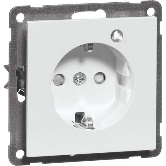 Peha - Schalter-/Steckdosenkombination SCHUKO-Steckdose rws D 20.6611.022 GLK 16A 250V 2-pol.Licht