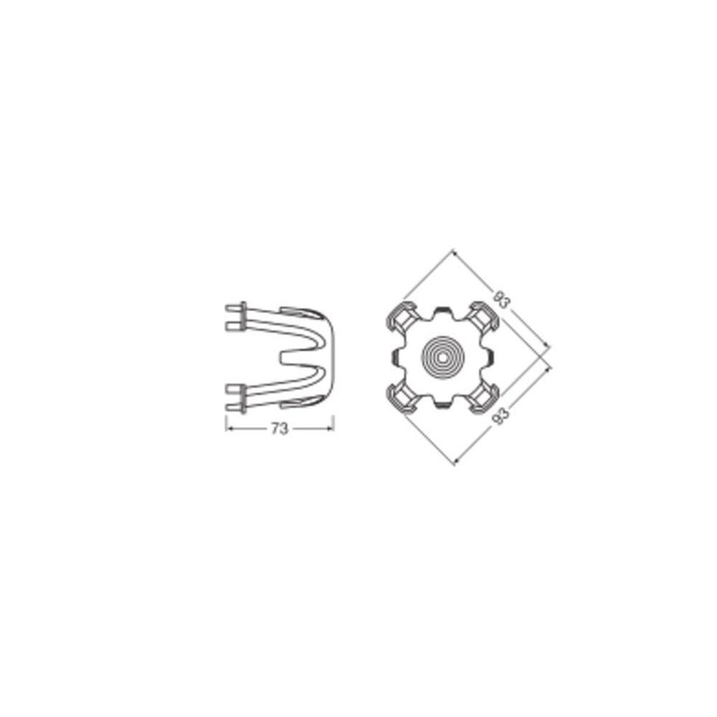 Ledvance - Mechanisches Zubehör/Ersatzteile für Leuchten Abstandshalter SP HOLDER DN68 H65