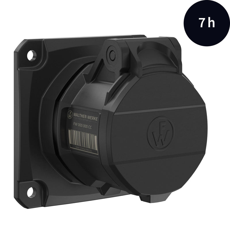 Walther Werke - CEE-Anbausteckdose (IEC 60309) CEE NEO Anbaudose FW411407CC gerade 16A 4P 7h − 10 Stück