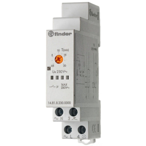 Finder - Treppenlichtzeitschalter Treppenhausautomat 14.81.8.230.0000 1S 16A 230VAC