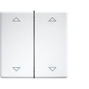 Eltako - Abdeckung/Bedienelement für Installationsschalterprogramme Doppelwippe lasergraviert DW-FT55-wg+2P f.55x55mm rws/glänz