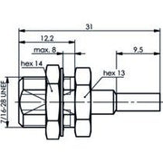 Telegärtner - Koax-Steckverbinder FME-Einbaustecker 100025647 f., RG 316/U 50 Ohm − 5 Stück