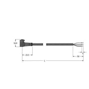 Turck - Konfektioniertes Sensor-Aktor-Kabel Aktuator- u. Sensorleitung PKW3Z-6/TXL PUR