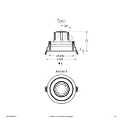 EVN Lichttechnik - Downlight/Strahler/Flutlicht LED-Einbauleuchte modular F05R14SM0630L15P Konfigurationstype