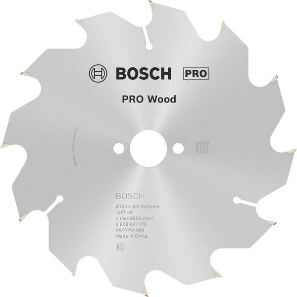 Bosch - Kreissägeblatt PRO Wood Kreissägeblatt, 2608641170 160 x 1,8 x 20 mm