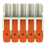 WAGO GmbH & Co. KG - Ein- und mehrpolige Klemmenleiste 1-Leiter-Federleiste Hebel 832-1105 Push-inCAGECLAMP,lgr − 20 Stück