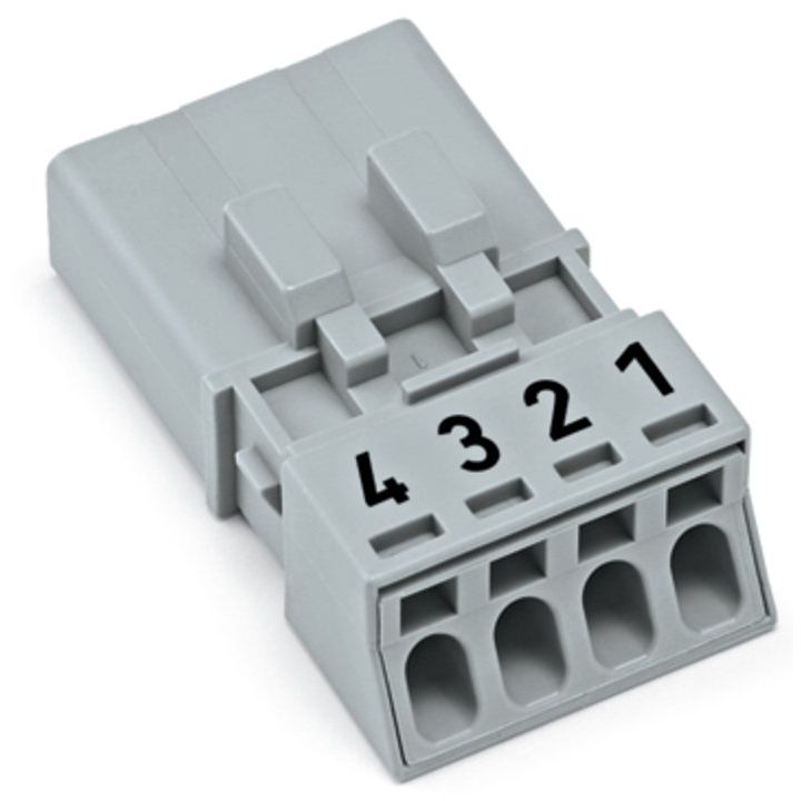 WAGO - Steckverbinder für steckbare Gebäudeinstallation Stecker 890-254 4pol.o.Zugentlast.gr − 50 Stück