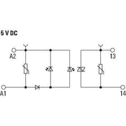 Weidmüller - Optokoppler Solid-State-Relais TOS 5VDC/230VAC 0,1A 24-230VAC 100mA − 10 Stück