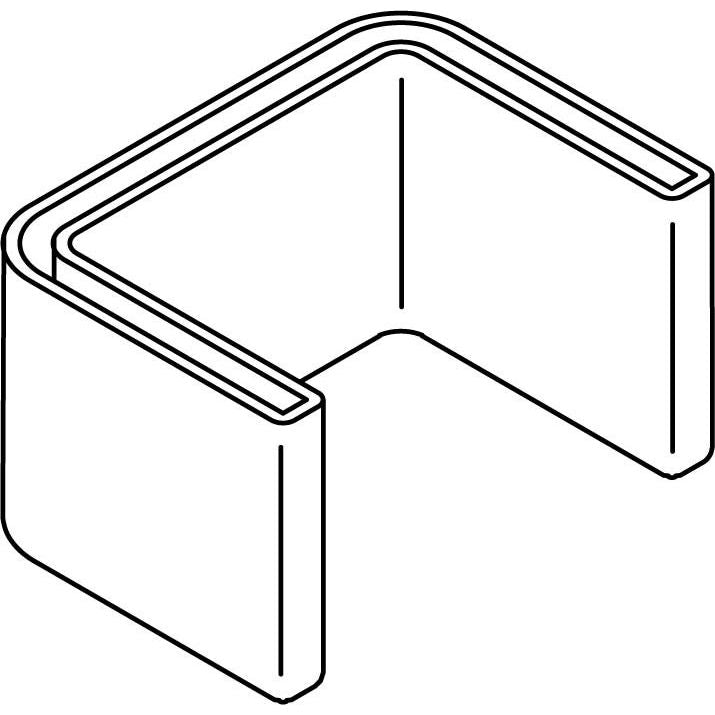 Rico - Schutzkappe/Abdeckung für Stiel/Profilschiene Schutzkappe f. U-Stiele 15J8-U60 Kunststoff, gelb