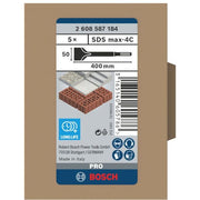 Bosch - Maschinenmeißel PRO SDS max-4C Spatmeißel, 2608587184 50 x 400 mm, 5-tlg
