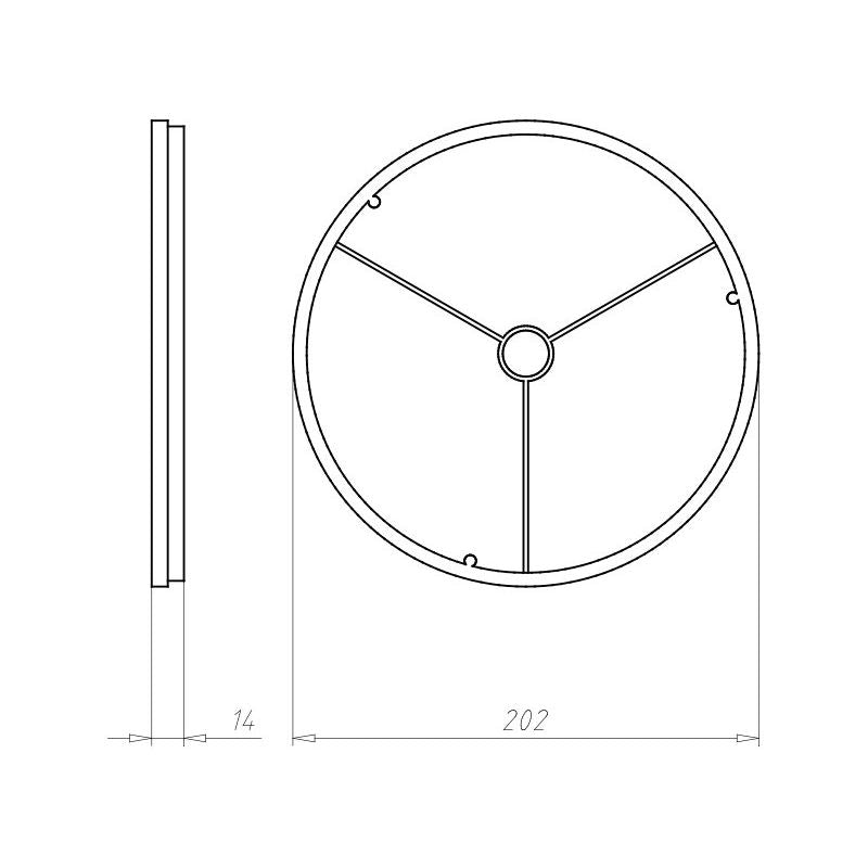Kaiser - Zubehör/Ersatzteile für Leuchteneinbaugehäuse Frontring 1293-83 190mm f.KompaX 1-3