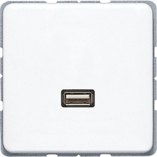 Jung - Multifunktions-Anschlussdose Multimediadose USB MA CD 1122 WW alpinweiß