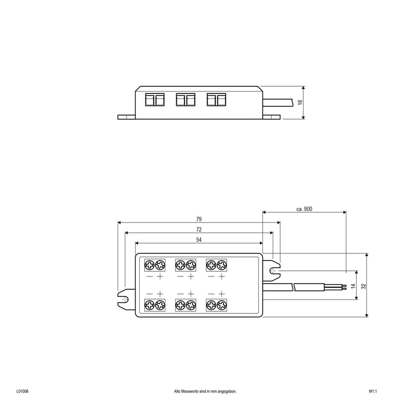 EVN Lichttechnik - Elektrisches Zubehör/Ersatzteile für Leuchten Verteiler 6-fach L01 006 12V DC / 24V DC