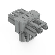 WAGO - Kompaktverteiler für steckbare Gebäudeinstallation T-Verteiler 770-970 3pol.1xSt/2xBu gr − 50 Stück
