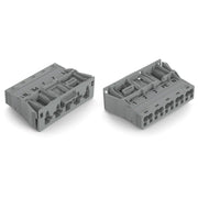 WAGO - Geräteanschluss für steckbare Gebäudeinstallation Snap-In-Stecker 770-755/062-000 5-polig,Kod. B,grau − 50 Stück
