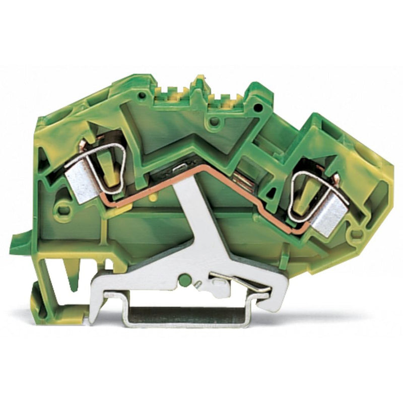 WAGO - Schutzleiter-Reihenklemme 2-Leiter-Schutzleiterklem. 782-607/999-950 6mm² − 25 Stück