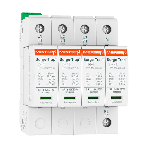 Mersen - Blitzstromableiter für Energietechnik Überspg.-Ableiter Typ 1+2 STPT12-12K275V-4PM 12,5kA Uc275V 4+0TNS