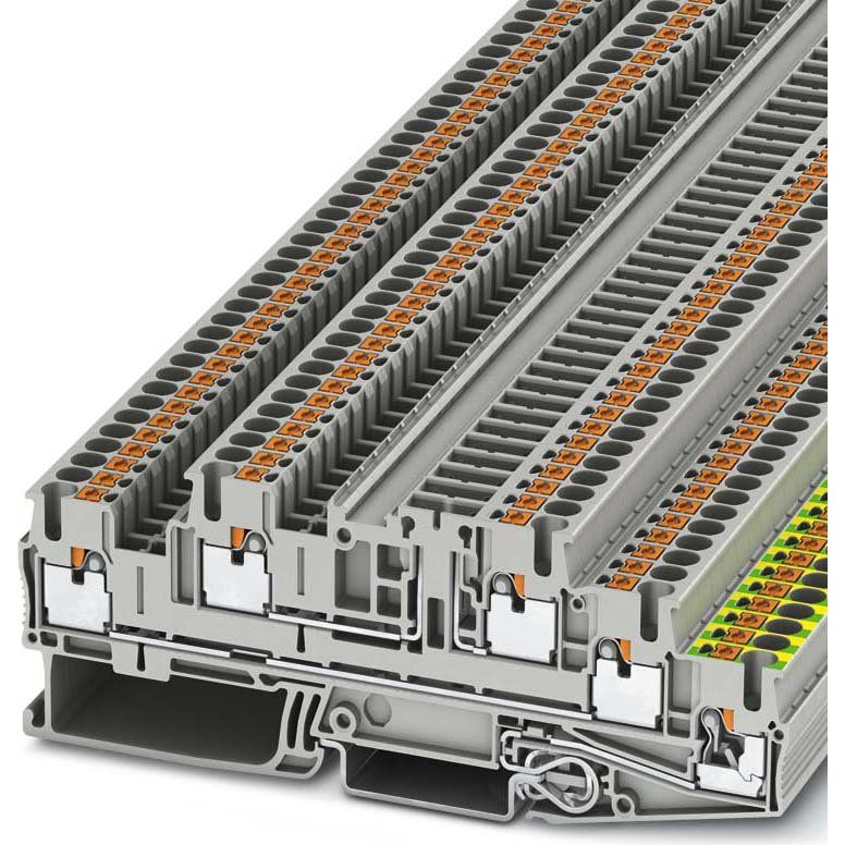 Phoenix Contact - Installations-Etagenklemme PTB 2,5-PE/L/TG 0,14-4qmm, grau − 50 Stück