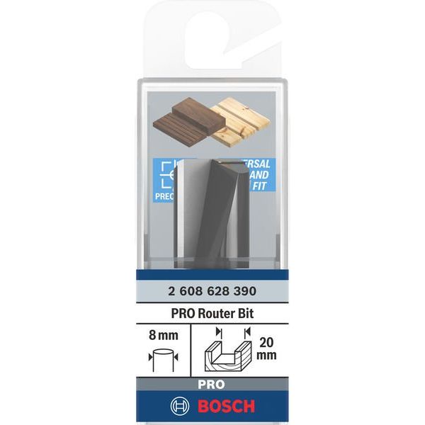 Bosch - Fräser PRO Nutfräser, 2608628390 zweischneidig 20 x L