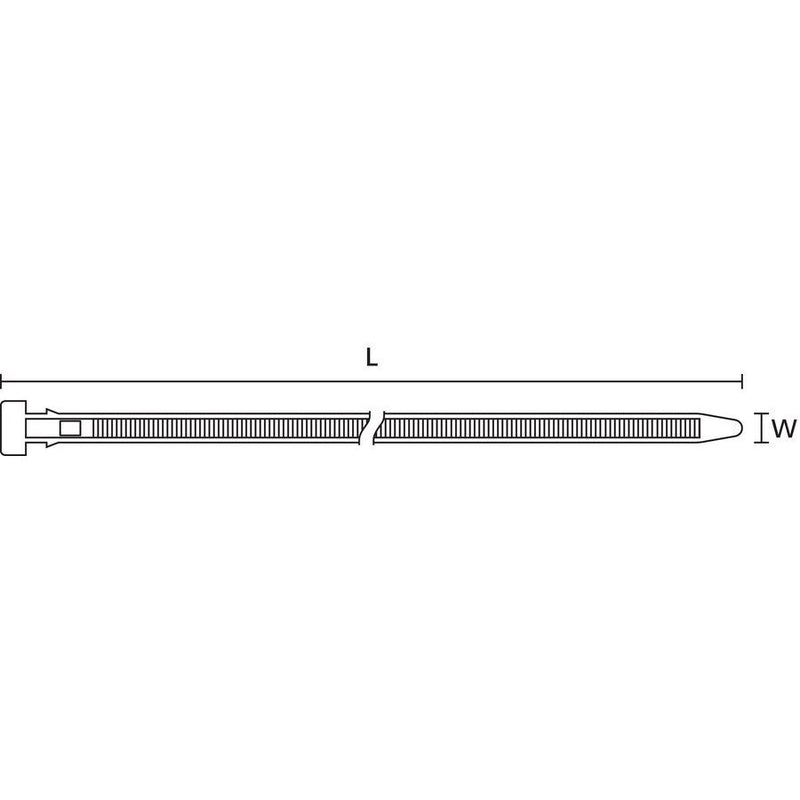 HellermannTyton - Kabelbinder Befestigungsbinder BHT375-HS-BK-G1 7,6x375 schwarz − 250 Stück